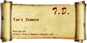 Tari Damos névjegykártya